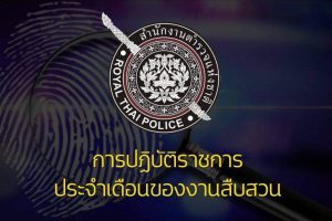 ปกเรื่อง รายงานการปฏิบัติราชการประจำเดือน สืบสวน